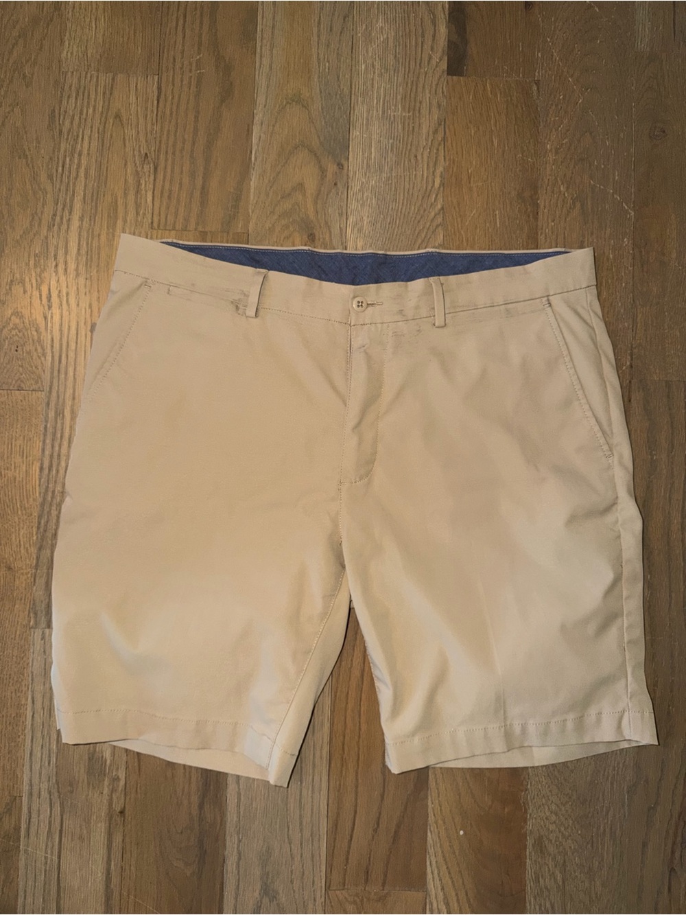 Daniel Cremieux Tan Flat-Front Men’s Golf Tan performance Shorts Sz 38